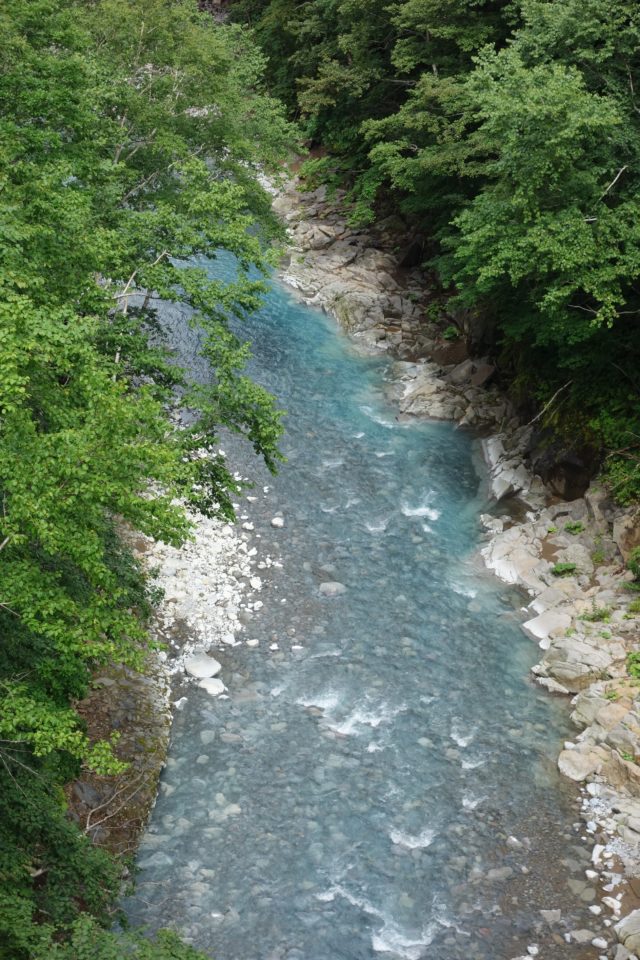 白髭の滝の川